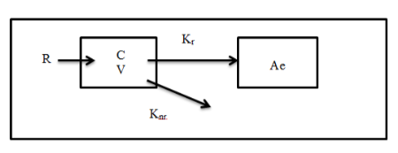 Figure 1 – One compartmental model for creatinine kinetic (Adapted from MS Chow and R Schweizer. Estimation of renal creatinine clearance in patients with unstable serum creatinine concentrations: Comparison of multiple methods. Drug Intelligence and Clinical Pharmacy.1985, 19; 385.)